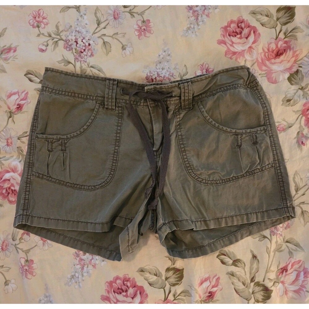 Union BAY Cargo SHORTS Flap Back Pocket Drawstring Waist Size 7